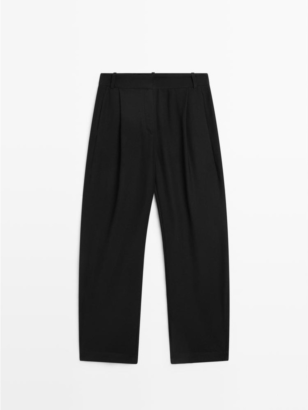 Zara Black High-Rise Barrel Fit Trousers - Picture 10 of 13